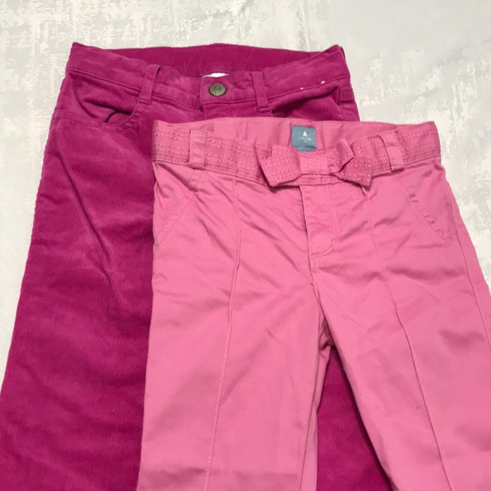 2 pink pants